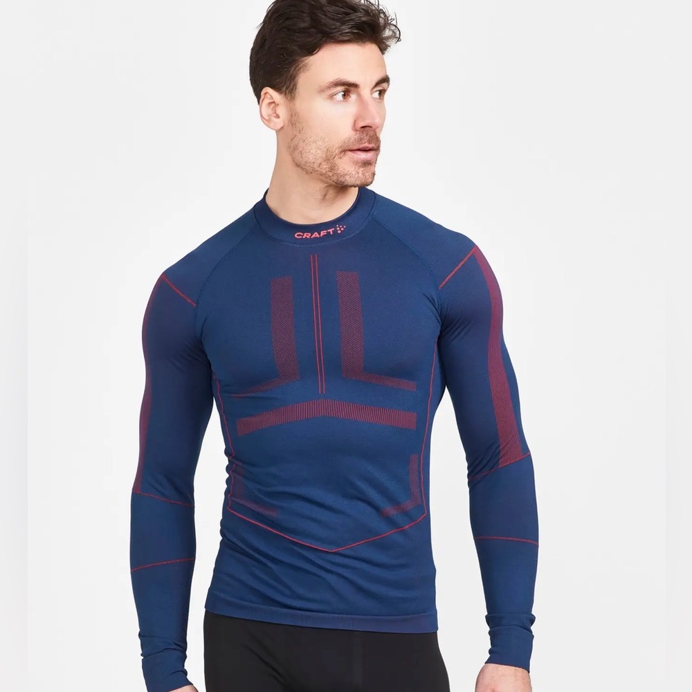 Craft Mens Small Compression Base Layer Long Sleeve‎ Seamless Active Intensity